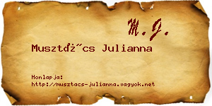 Musztács Julianna névjegykártya