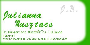 julianna musztacs business card